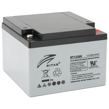 RITAR RT12260 26A•ч 12В Свинцово-кислотная аккумуляторная батарея