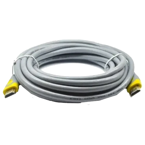 Merlion V-Link High Speed 20m, v2,0, OD-8.2mm Кабель HDMI-HDMI, круглий Grey, конектор Grey/Yellow фото 1