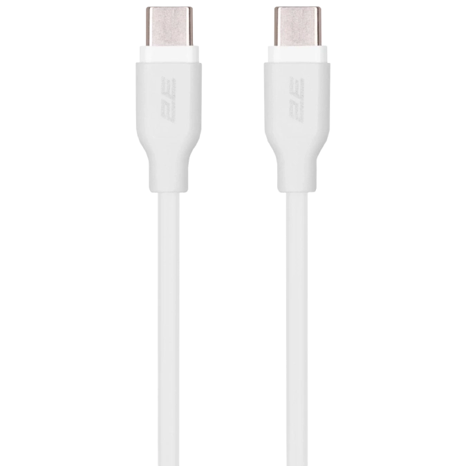 2E Type-C Glow USB-C > USB-C Кабель заряджання/синхронізації 1м 60Вт білий фото 1