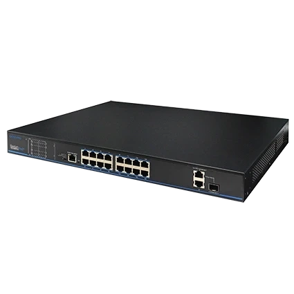 UTP3218TS-PSB 16 портів 10/100 Мбіт/с PoE+ 2 порти Gigabit RJ-45 (1 порт комбінований SFP) фото 1