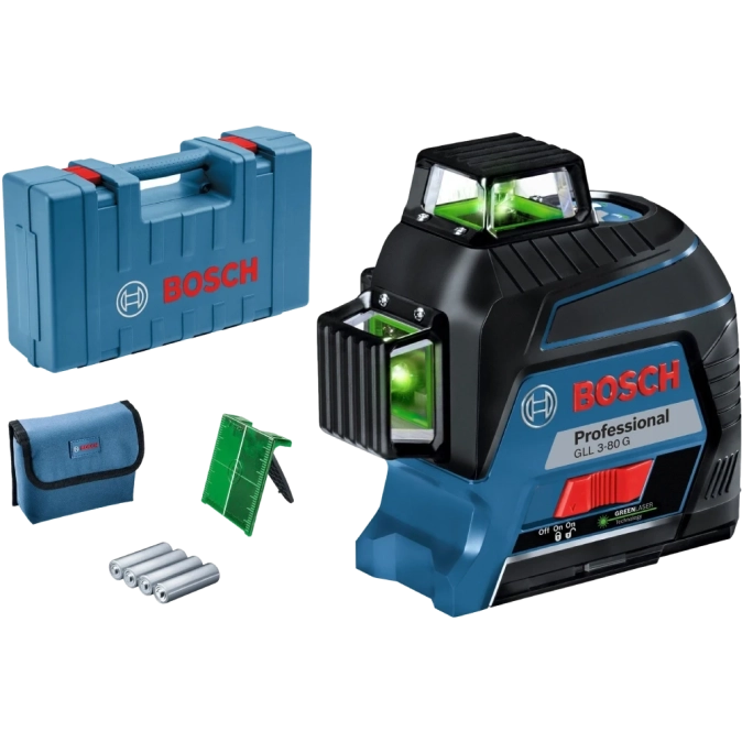 Bosch GLL 3-80 G (0601063Y00) Нівелір лазерний + кейс фото 1