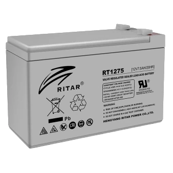 RITAR RT1275 7.5А•г 12В Свинцево-кислотна акумуляторна батарея фото 1