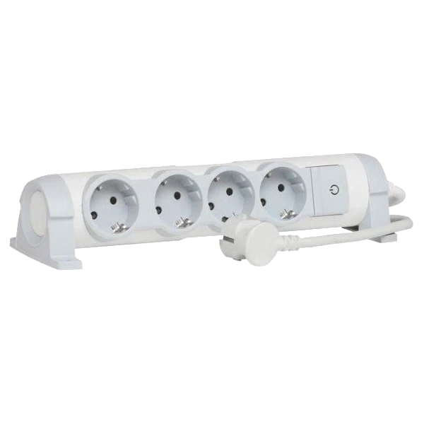 Legrand 4XSchuko 3Gх1,5 мм, 3м Мережевий подовжувач з вимикачем білий, комфорт фото 1