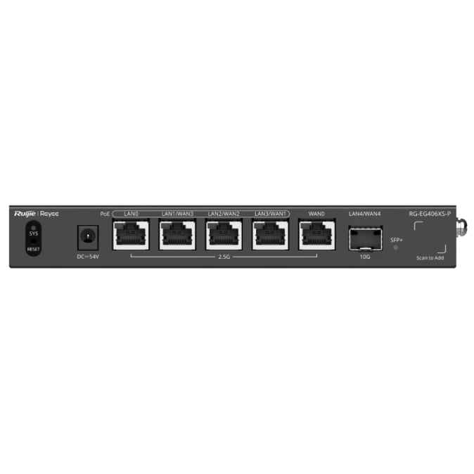 Ruijie Reyee RG-EG406XS-P 6-портовий PoE з хмарним керуванням Маршрутизатор
