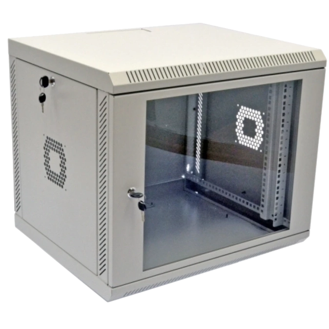 19" 9U 600х350х507 мм акрилове скло сіра Шафа фото 1