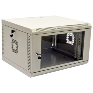 19" 6U, 600х500х373 мм акрилове скло сіра Шафа