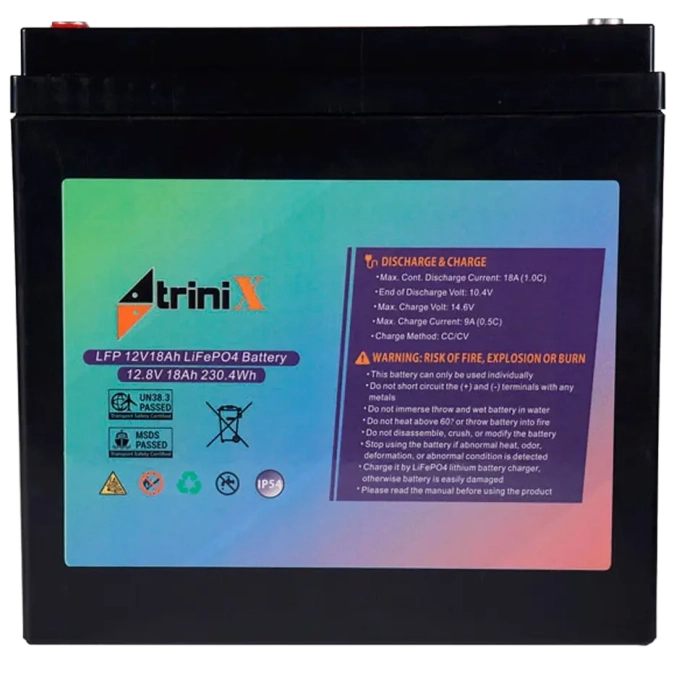 TRINIX LFP 12V18Ah LiFePo4 Акумуляторна батарея фото 1
