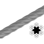 3 мм 6х7+1FC цб бухта 200м Трос фото 1