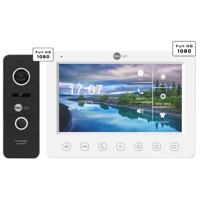 Neolight KAPPA+ HD WF + PRIME FHD Black с уголком Комплект видеодомофона
