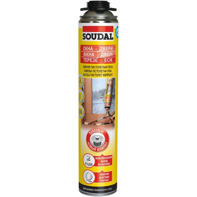 SOUDAL Піна монтажна пістолет зимова 750мл