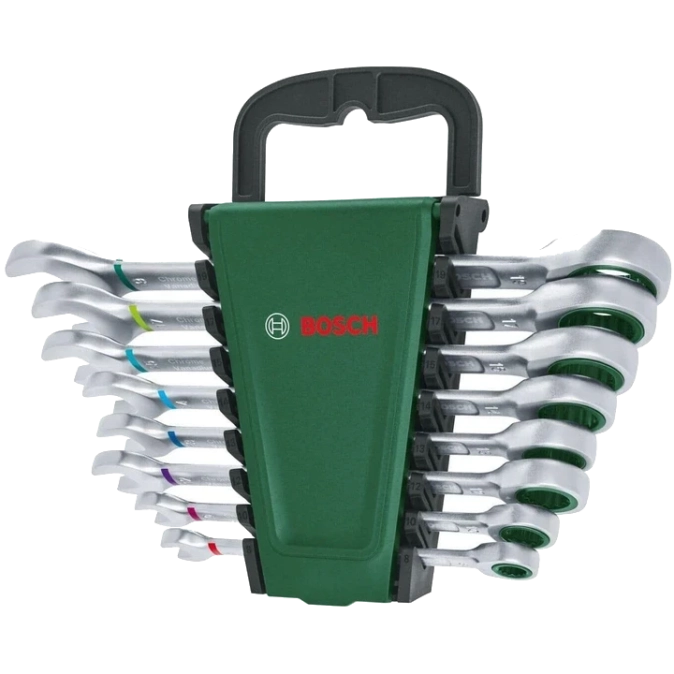 Bosch (1600A027PS) з тріскачкою 8 шт Набір ключів комбінованих фото 1