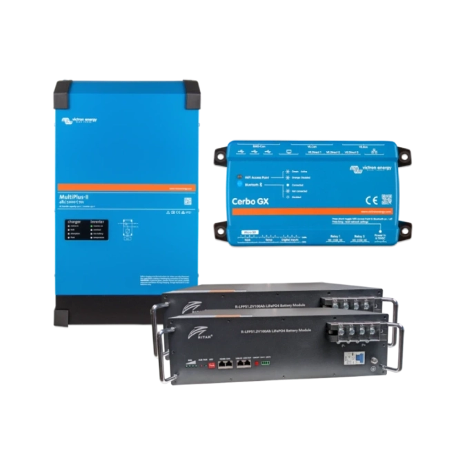 VictronEnergy MultiPlus-II + Ritar R-LFP51.2V100AH Система безперебійного живлення 4кВт 10,2кВт●год фото 1