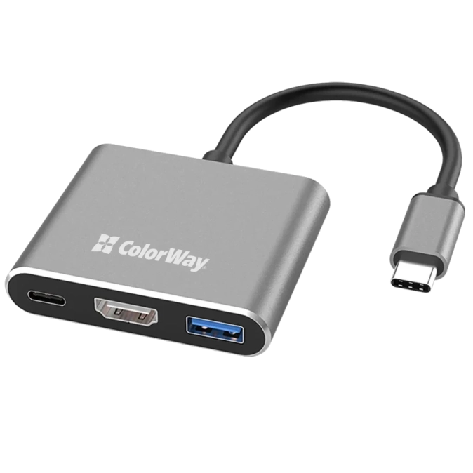 СolorWay CW-HUB08 100W/USB3.0/HDMI 4К USB хаб (док-станція) фото 1