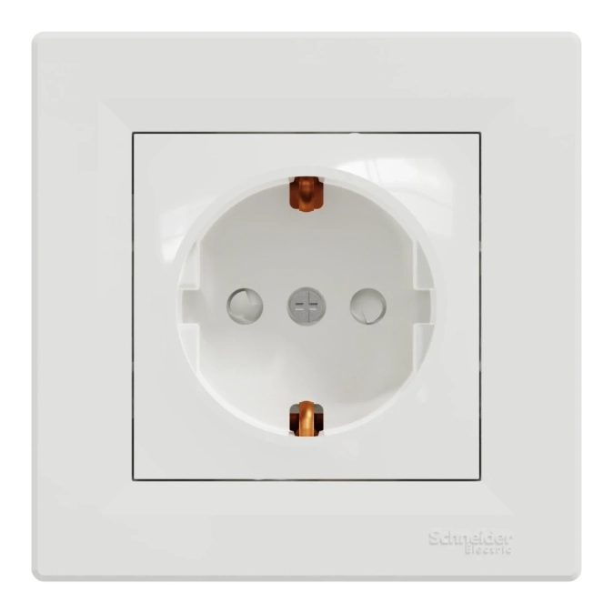 Schneider Electric ASFORA EPH2900221 Розетка одинарна із заземленням і шторкою фото 1