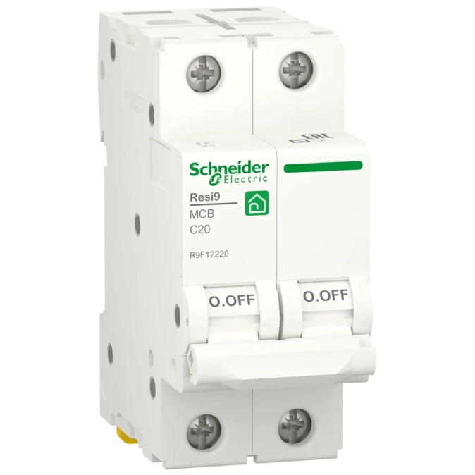 RESI9 20 А, 2P, крива С, 6кА Автоматичний вимикач Schneider Electric фото 1