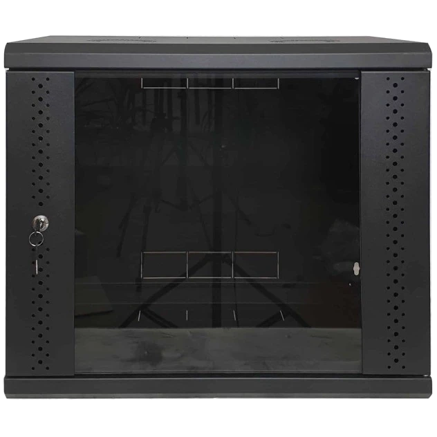 EServer 9U 600х350х503 скло, чорна Шафа