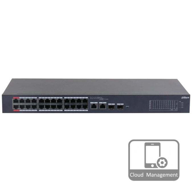 Dahua DH-CS4226-24ET-375 PoE Комутатор 28 портів керований фото 1