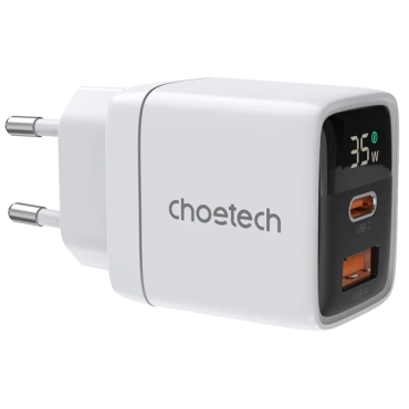 Choetech PD6052 White PD35W GAN A+C Адаптер