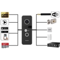 Neolight MEZZO Hybrid + SOLO IPW Graphite с уголком, PoE адаптер для вызовной панели Комплект видеодомофона фото 5