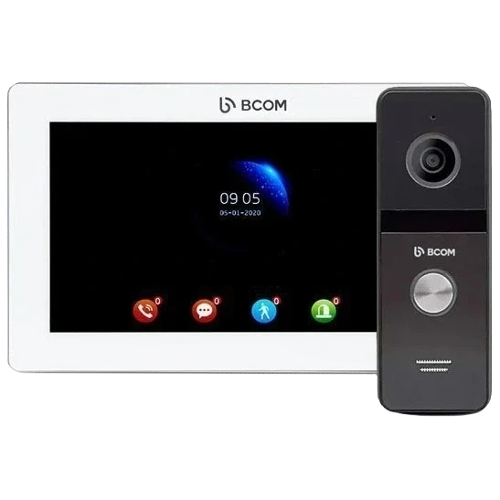 BCOM BD-770FHD/T White Kit Комплект відеодомофона фото 1