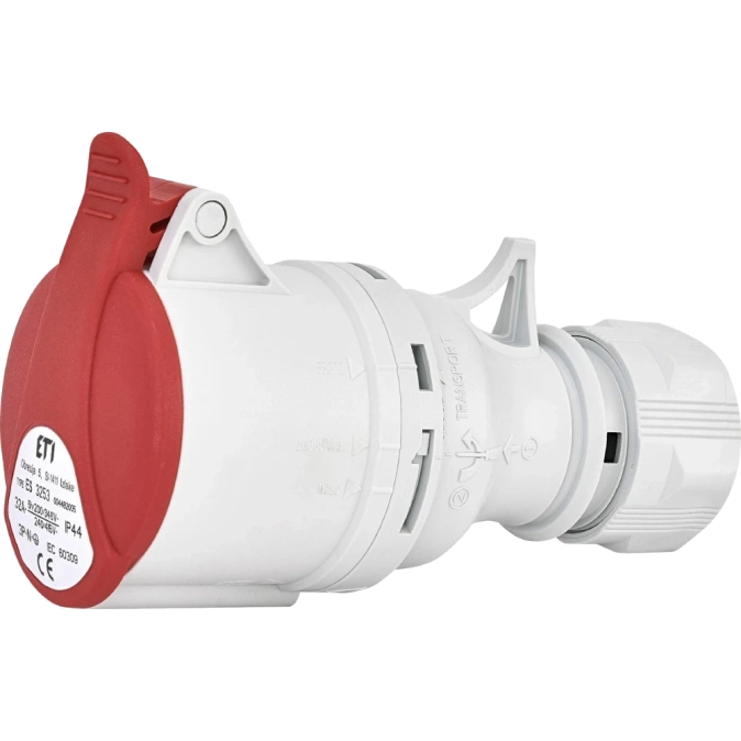 ЕТІ ES-3253 IP44 32A 400V 3P+N+PE Розетка кабельная