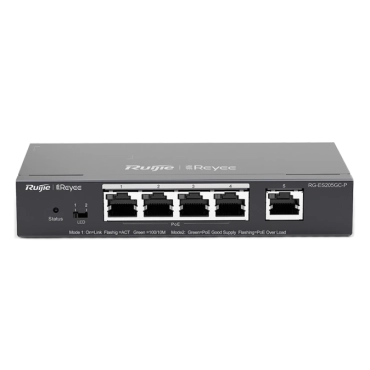 RG-ES205GC-P 5-портовый гигабитный интеллектуальный POE коммутатор Ruijie