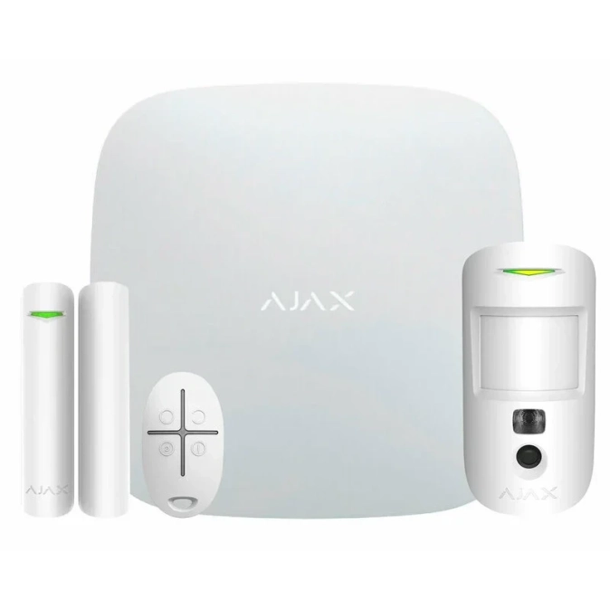 Ajax StarterKit Cam Plus (8EU) UA white комплект охоронної сигналізації з LTE