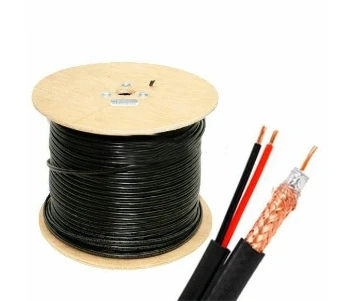 RG590-CU+2*0.75 PE ATIS Кабель комбінований (Коаксіал + живлення) бухта 305 м фото 1