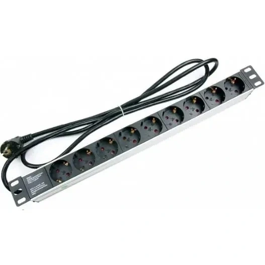 SPP9 Hypernet Блок 9 розеток 19 '' алюмінієвий корпус 1.8m 220В фото 1