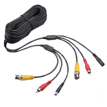 NC + DC + AV 10m Патчкорд комбінований коаксіальний + живлення + звук, чорний