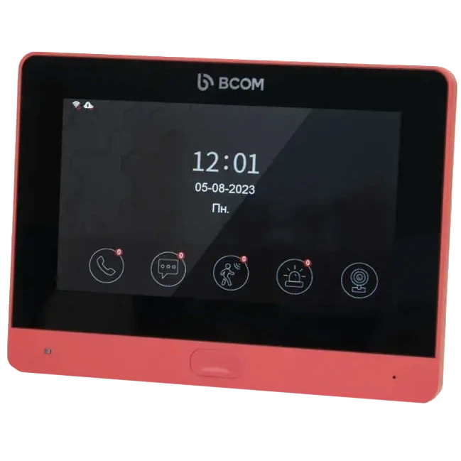 BCOM BD-760FHD/T Red Відеодомофон фото 1