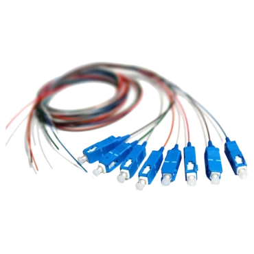 SM SC/UPC 1.5 m Easy strip для 8 вол. (Bl,Or,Gn,Br,Wh,Gr,Rd,Bk) Набір кольорових пігтейлів