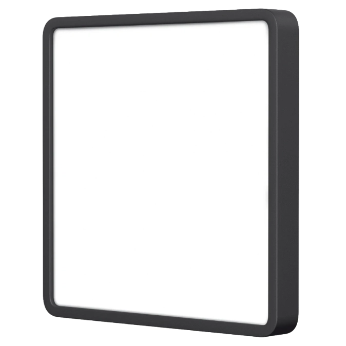 VIDEX 24W 5000K 220V LED світильник накладний квадрат Black фото 1