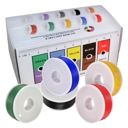 AWG 30 30AWG 0,55 600В 5x20м Кабель силіконовий луджений