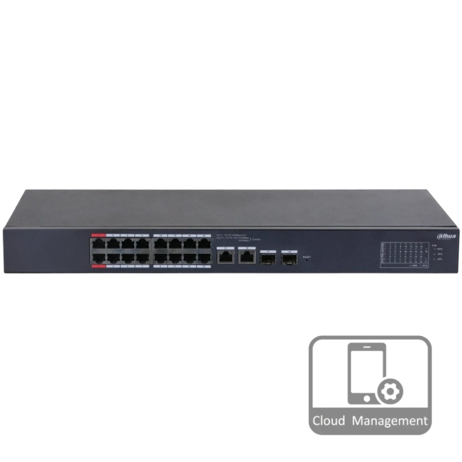 Dahua DH-CS4218-16ET-135 PoE Комутатор 18 портів керований фото 1