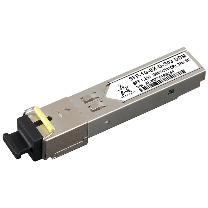 ALISTAR SFP-1G-BX-D-S03 SFP 1G 1SM WDM SC 3KM TX1550/RX1310nm DDM Модуль