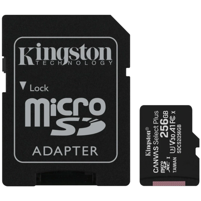 Kingston 256GB micSDXC Canvas Select Plus 100R A1 C10 Card Модуль флеш-пам'яті фото 1