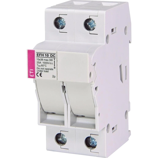 ЕТІ EFH 10 2P 25A 1000V DC Тримач запобіжника фото 1