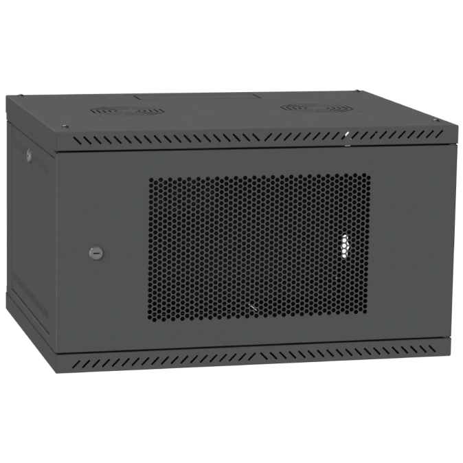 IPCOM CH-6U 600x600 перфорація RAL9005 Шафа серверна