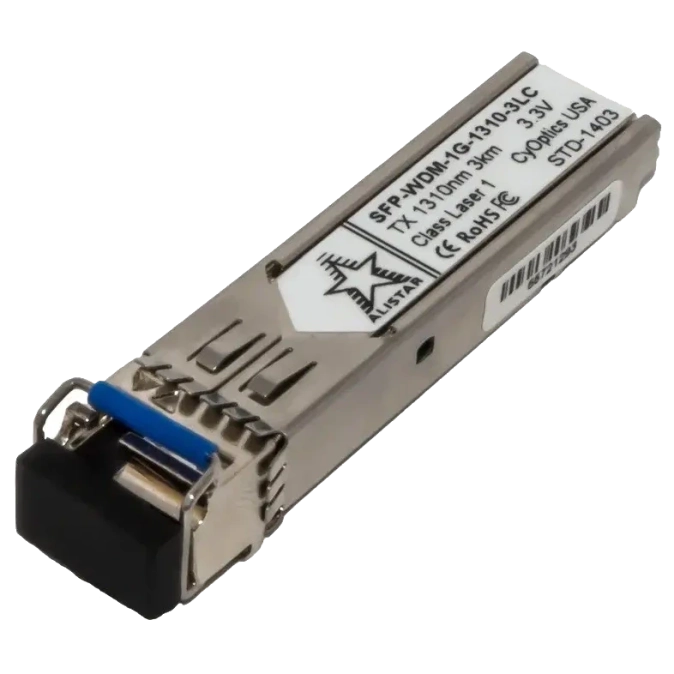 ALISTAR SFP-1G-BX-U-L03 SFP 1G 1SM WDM LC 3KM TX1310/RX1550nm DDM Модуль фото 1