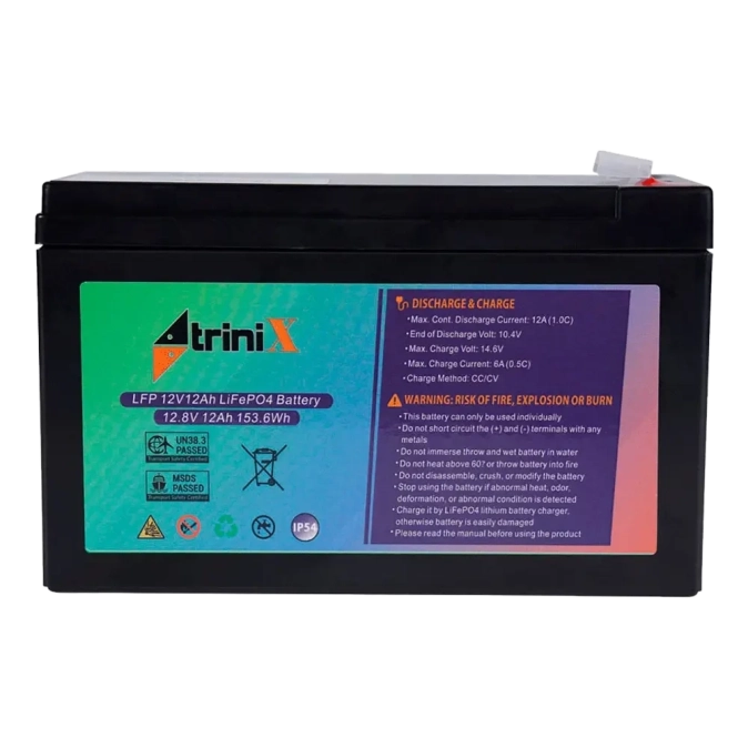 TRINIX LFP 12V12Ah LiFePo4 Акумуляторна батарея фото 1