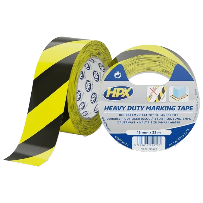 HPX TB5033 HEAVY DUTY 48мм х 33м Стрічка для розмітки фото 1