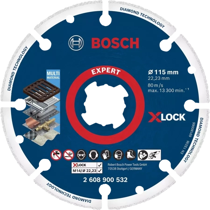 Bosch EXPERT Diamond Metal Wheel X-LOCK, 115 x 22,23 мм Відрізний круг по металу фото 1