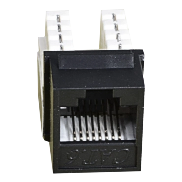 EPNew 6KTVM-U0BK Модуль KeyStone RJ45 UTP, кат. 6, 110, Slim, W - 16.6 мм, чорний