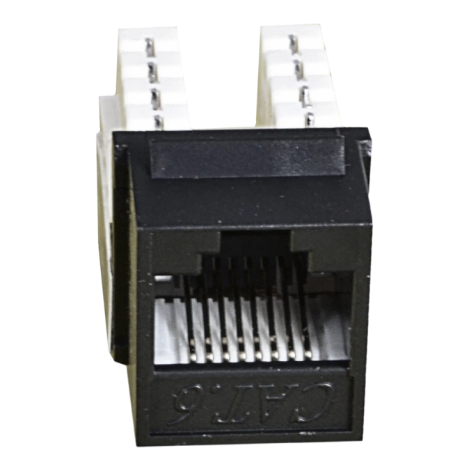 EPNew 6KTVM-U0BK Модуль KeyStone RJ45 UTP, кат. 6, 110, Slim, W - 16.6 мм, чорний фото 1