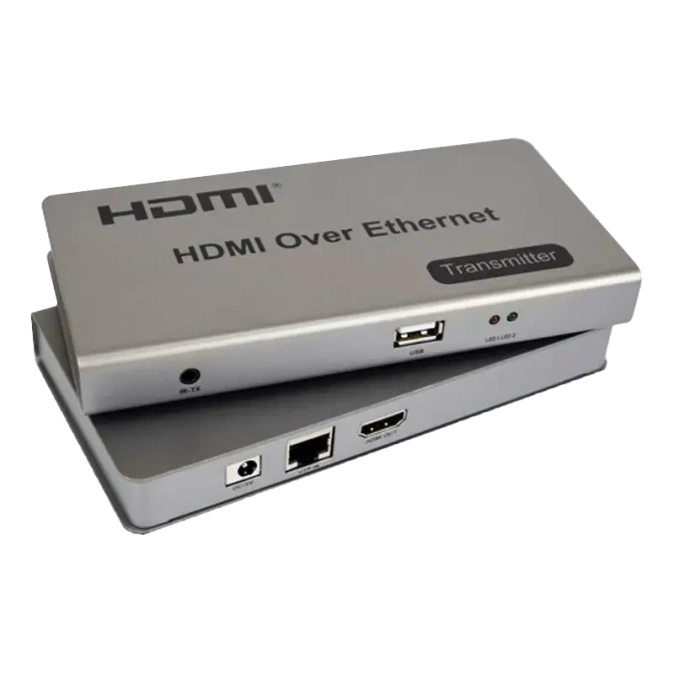 Комплект HDMI-USB Активний приймач/передавач HDMI-USB +IR по RJ45 до 120 м фото 1