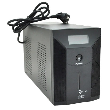 Ritar RTM2000 (1200W) Proxima-D LCD, AVR, 2st, 3xSCHUKO socket, 4x12V7,5Ah Джерела безперебійного живлення фото 1