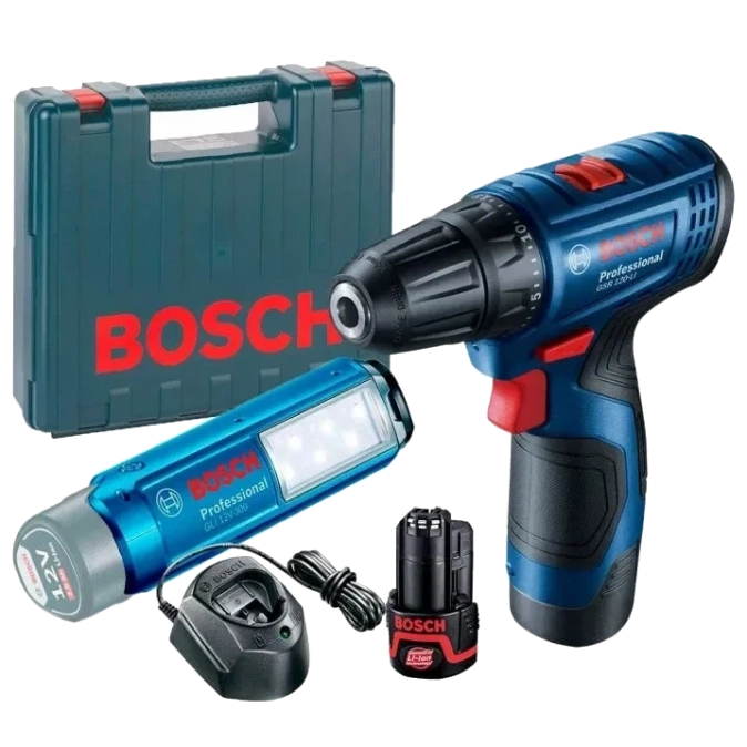 Bosch GSR 120-LI + GLI 12V-300 (06019G8004) Акумуляторний шурупокрут та ліхтарик фото 1