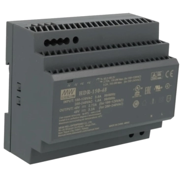 MeanWell HDR-150-48 48B 3.2А Блок живлення (для монтажа на DIN рейку)