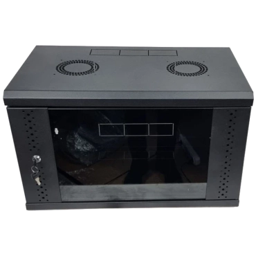 EServer 6U Шафа скло чорне